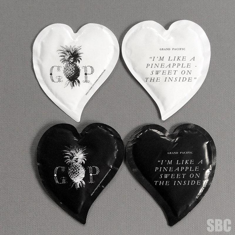 heart sugar sachets