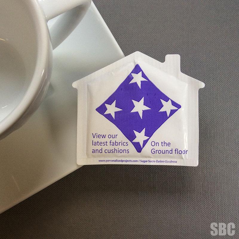 branded shaped sugar